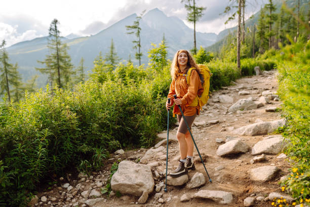istock Backpacker in a hike in the summer mountains. 2086327164