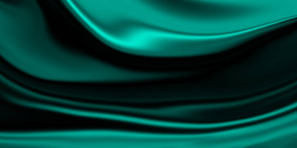 istock Modern gradient wave background with added noise. Dark green background imitating silk or other smooth fabric 2086353288