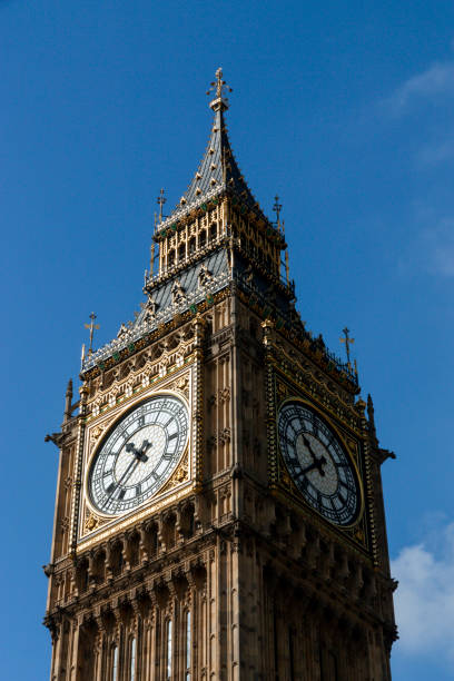 Big ben (Great Bell) clock tower at the north end of the Palace of Westminster in London, England