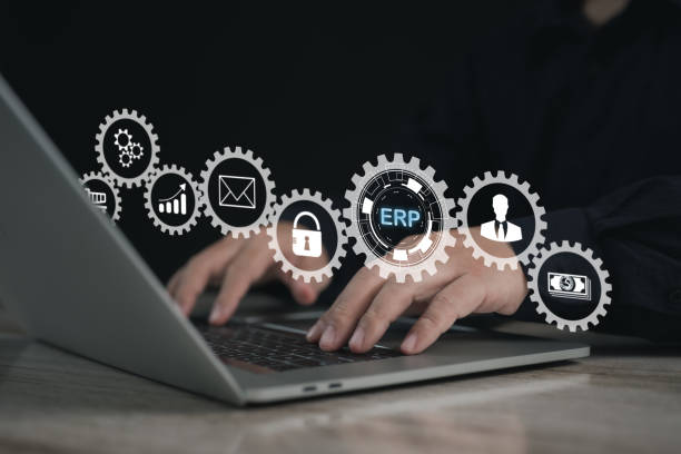istock Enterprise resource planning (ERP) strategies for internal management for maximum potential by Human resources , Finance & accounting , sale marketing , reporting and inventory management for business 2086390808