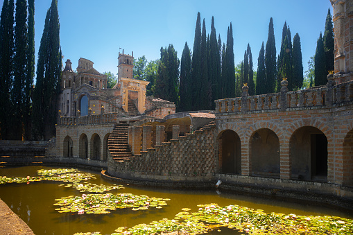 June 25, 2023: Scarzuola is an ancient Catholic sanctuary in the country of Umbria region, inside which is the mysterious and esoteric City Ideal designed by the Milanese architect Tomaso Buzzi