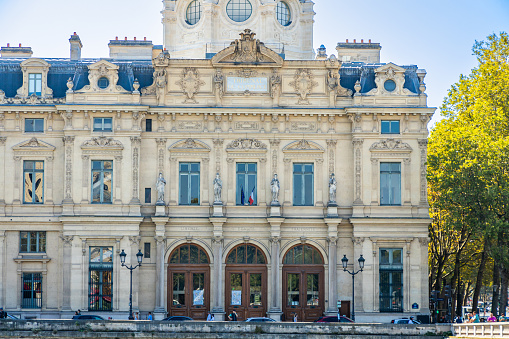 Compiègne France - May 27 2020: Commercial Court in the premises of the former Banque de France.