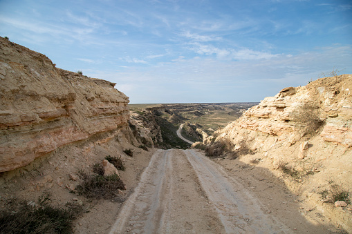 a mountain road in uzbekistan