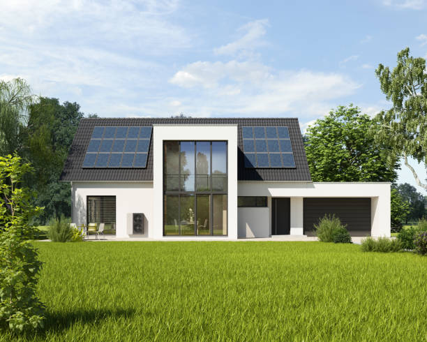 istock Modern cubic villa during the day 2086459966