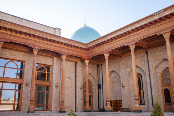 istock a blue dome and a building in central asia 2086461585