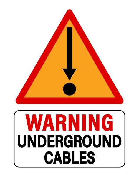 NMC OSHA-Schild „Danger – Buried Cable“ – Starrer Kunststoff, 25,4 X 17,8 Cm, Rot/schwarz Auf Weiß