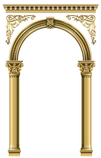 istock Gold classic frame of the rococo baroque door 2086511588