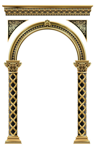 istock Gold classic frame of the rococo baroque door 2086514791