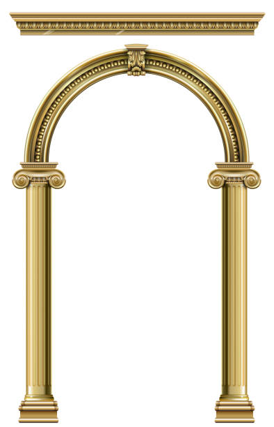 istock Gold classic frame of the rococo baroque door 2086516522