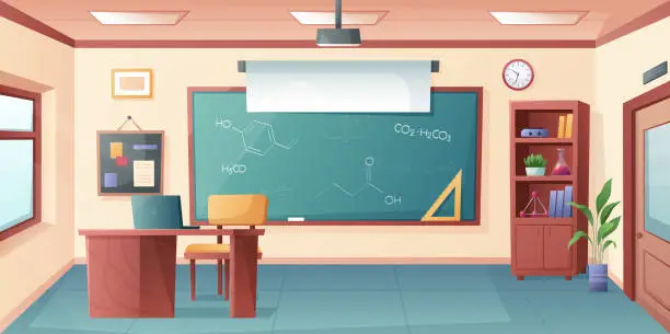 Vector illustration of School classroom