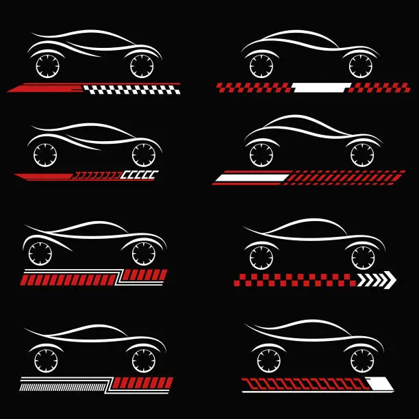 Vector illustration of Car vector set