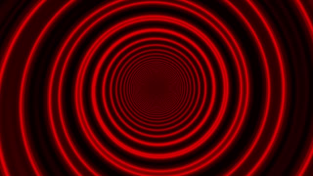 Animation of glowing red orange tunnel like spiral