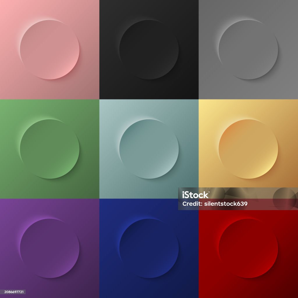 Realistic Background Color Realistic Backgrounds Set In Different Colours Stock Illustration ...