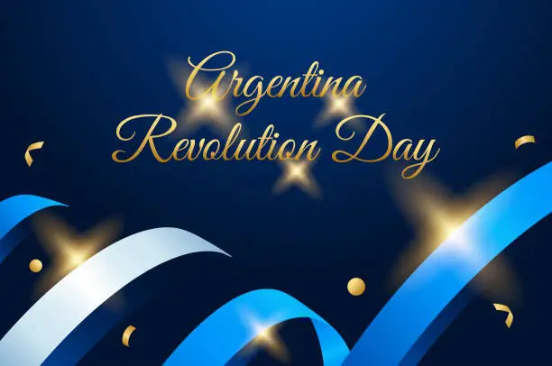 Vector illustration of Argentina Revolution day design illustration collection