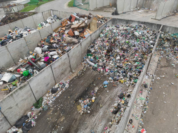 istock Waste transfer station, a drop off point for waste, aerial shot 2086779265