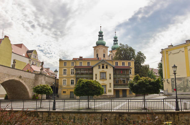 Klodzko, Poland - September 8: Historical city centre with ancient architecture September 8, 2022 in Klodzko, Poland