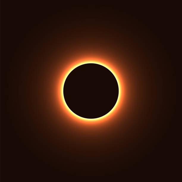 ilustrações de stock, clip art, desenhos animados e ícones de total solar eclipse, natural phenomenon, where the moon obscures the sun - moon change eclipse cycle