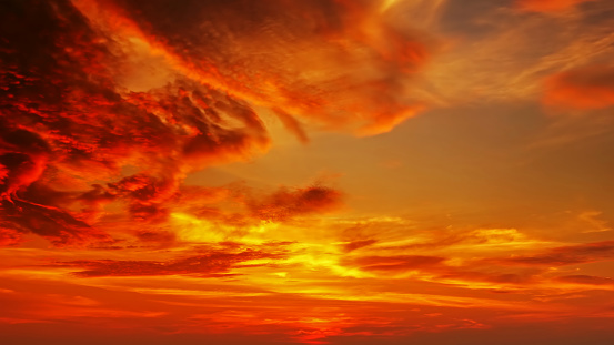 Beautiful tropical sky at sunset background