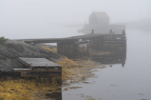istock Foggy Morning Blue Rocks 2086972373