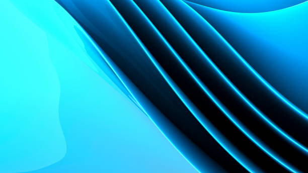 istock group of metallic blue wave lines in a rendered three-dimensional image row, frontal view 2086972382