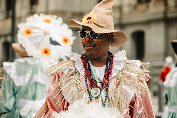 Philadelphia Pennsylvania member in the Mummers Parade on January 1, 2024
