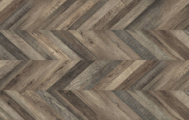 istock Brown herringbone parquet background with knots 2086974993