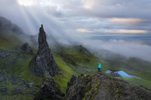 istock AERIAL: Astounding scene with sunbeams breaking through clouds at Cathedral Rock 2087053380