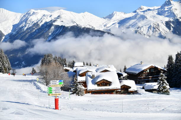 istock Courchevel ski resort by winter 2087072396