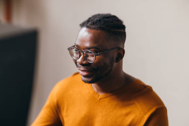 istock Smiling African American Man with Glasses at Work 2087154342