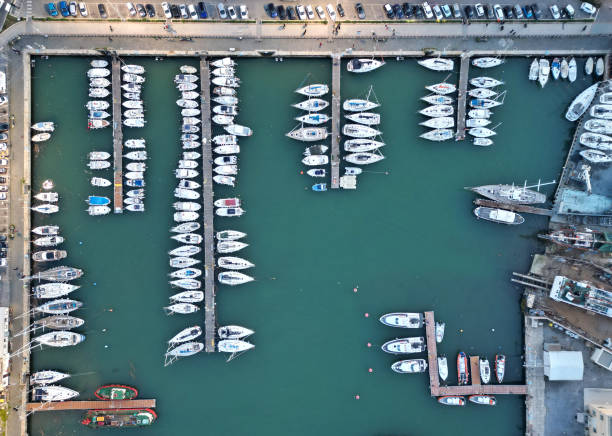 istock Aerial view of a port 1 2087155414
