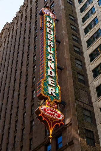 The Chicago Theater is a famous theater located on North State Street in the Loop area of Chicago, Illinois.