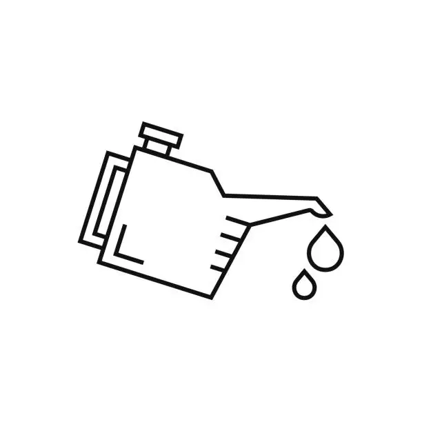 Vector illustration of Car Engine Oil Line Icon Vector Illustration. Icon Design for Logo, Mobile App, Website, UI, UX, Sign, Symbol.