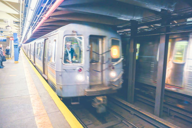 MTA Subway in New York City, transportation. Photographed on