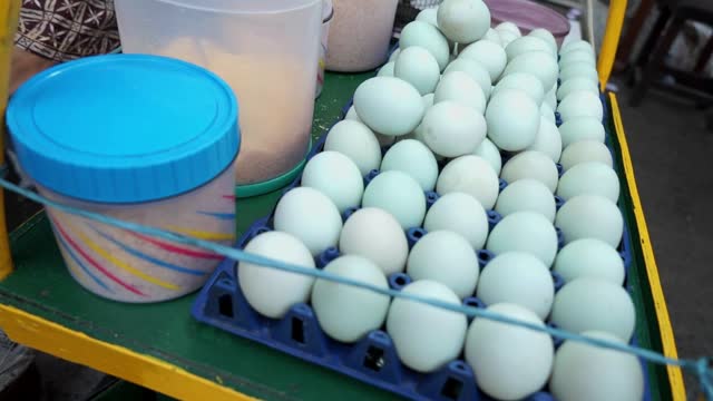 Duck eggs to make a typical Jakarta egg crust