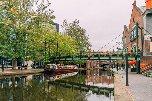 Birmingham Canal Main Line in West Midlands, Birmingham, UK