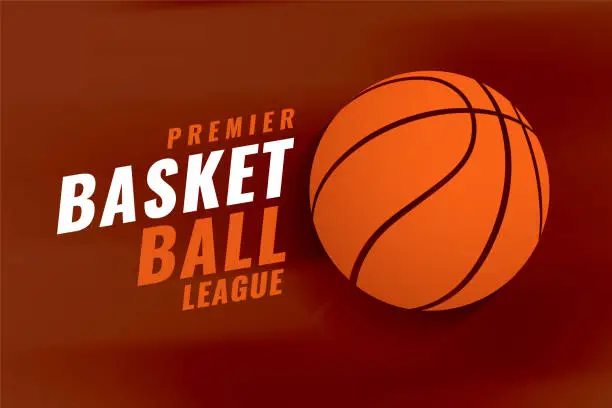 Vector illustration of nice basketball premier league background a tournament of champion