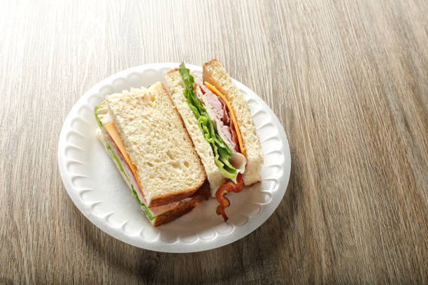 istock Bacon lettuce turkey and cheese sandwich dish 2087754427
