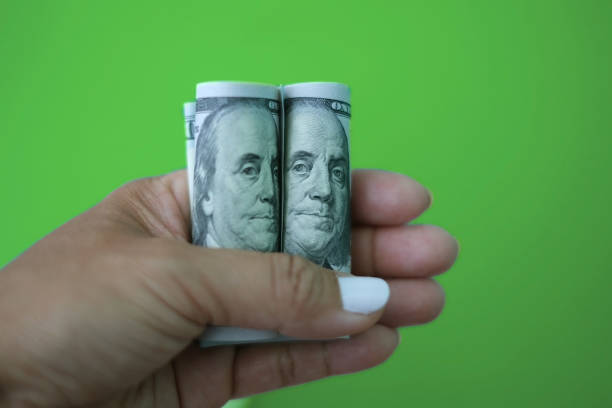 A dollar cube, origami paper