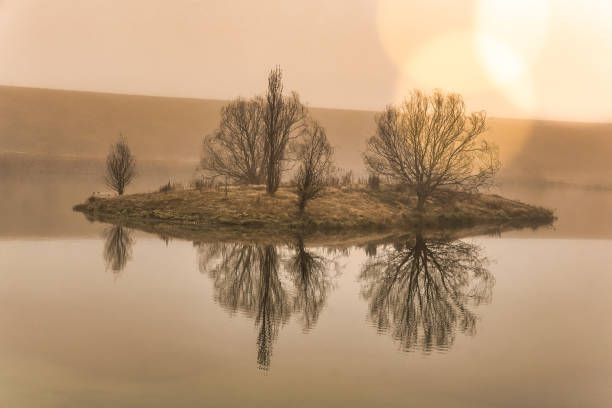 istock Loch Cameron reflections at Twizel in the mist 2087852283