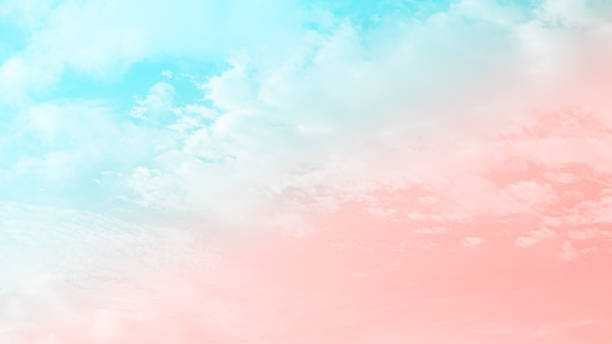 istock Sky Pink Pastel Cloud Sunset Blue Fantasy Bright Light Soft Color Cute  Dream Texture Cloudy Morning Dramatic Summer Sun Winter Mockup Scene Nature Romantic, Mockup Valentine Couple Environment 2087878134