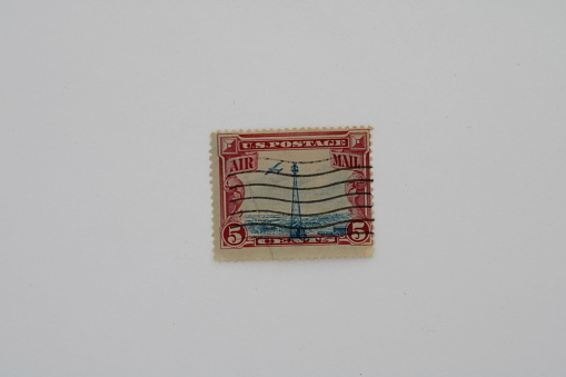 Cancelled United States of America 22 cent stamp featuring the Girl Scouts