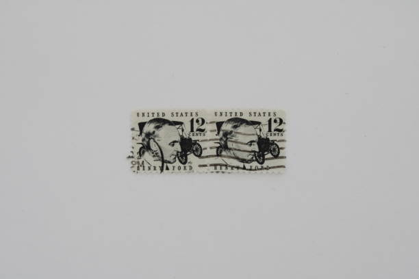 Black and White Vintage Stamp