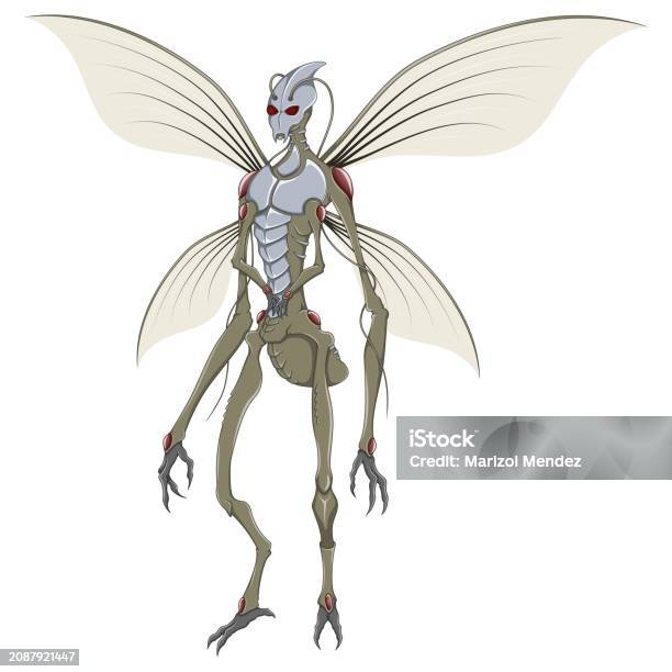 Alien Insect Icon Alien Humanoid Insect Stock Illustration - Download Image Now ...