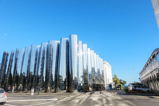 New Plymouth New Zealand - February 29 2024; Editorial-New-Plymouth-city buildings and architecture.