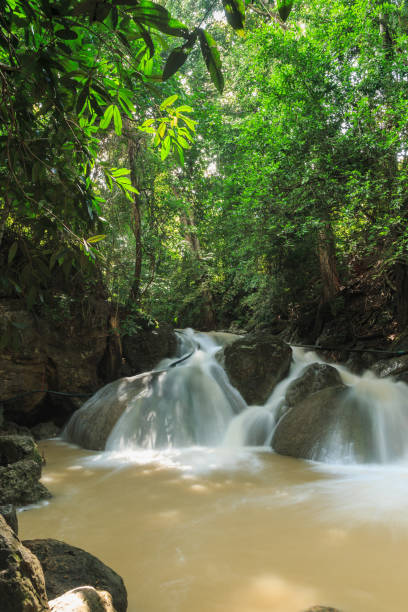 erawan waterfall - erawan national park beauty in nature waterfall photos et images de collection