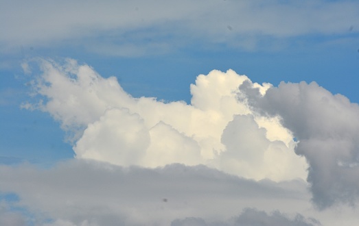 photo of a view of clouds and clear blue sky