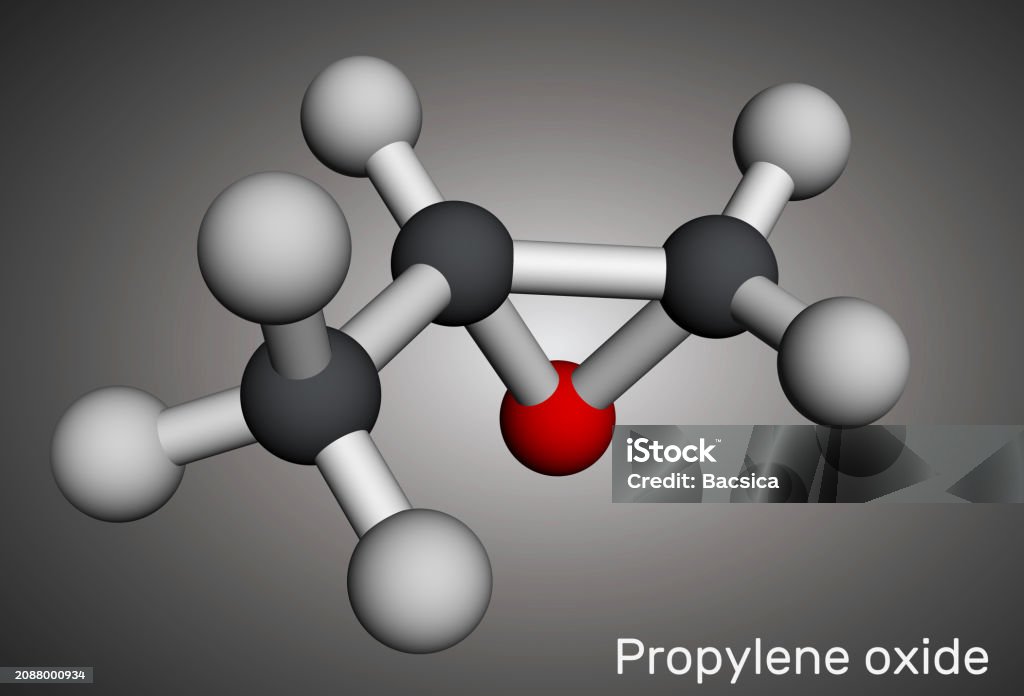 Propylene Oxide Molecule Molecular Model 3d Rendering Stock ...