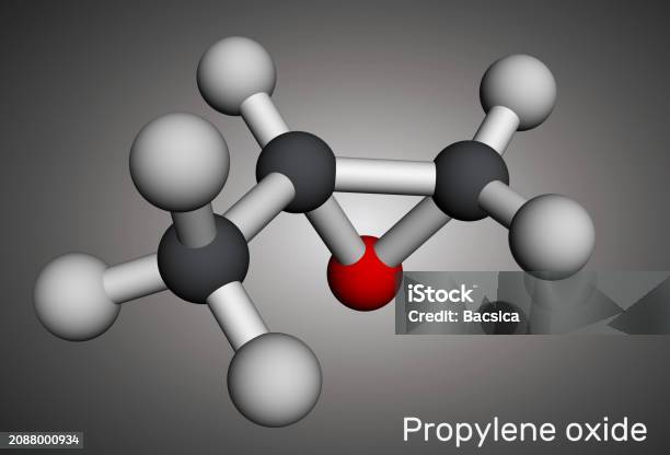Propylene Oxide Molecule Molecular Model 3d Rendering Stock ...
