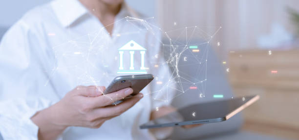 istock Woman using smartphone conducting online financial transactions through the internet. The concept of Mobile Banking or Virtual Banking technology that is convenient, emphasizing safety. 2088065655