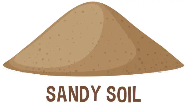 Vector illustration of Simple vector graphic of a pile of sandy soil